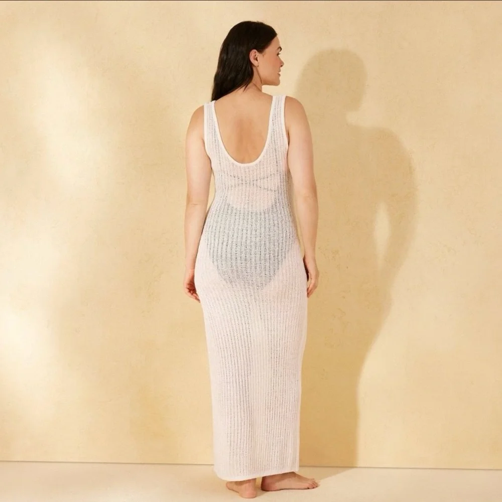 Shade & Shore White Knit Dress - Picture 3 of 9